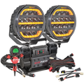 Bush Ready Kit With Big Red Compressor QUAD-FLATE and 7 Inch Covert Driving Lights