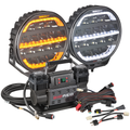 Touring Essentials Kit With Big Red Compressor and 9 Inch Covert Driving Lights