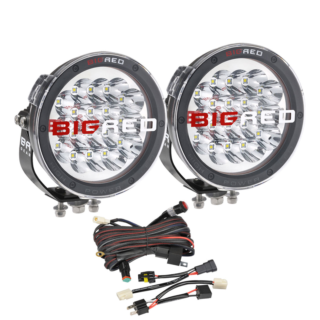 7 Inch BRG Driving Light Starter Kit (PAIR W/HARNESS)