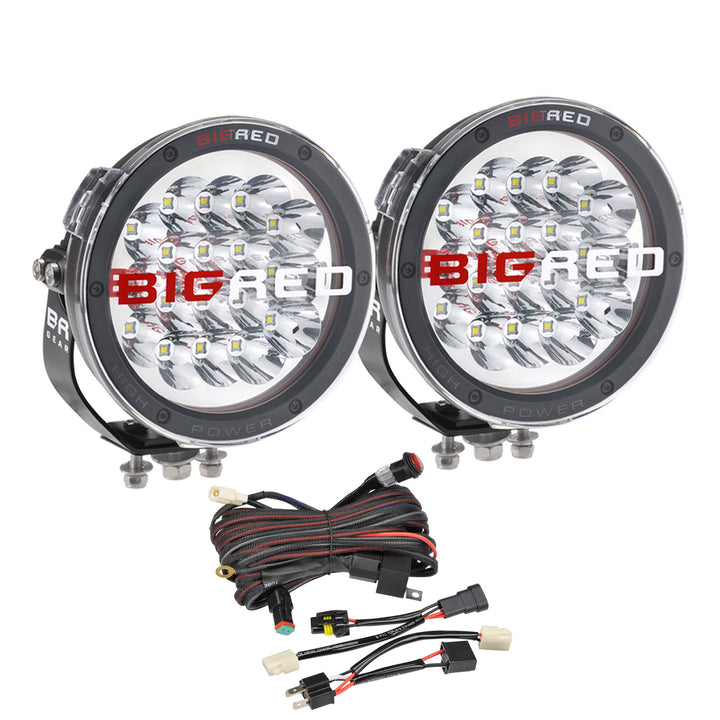 7 Inch BRG Driving Light Starter Kit (PAIR W/HARNESS)