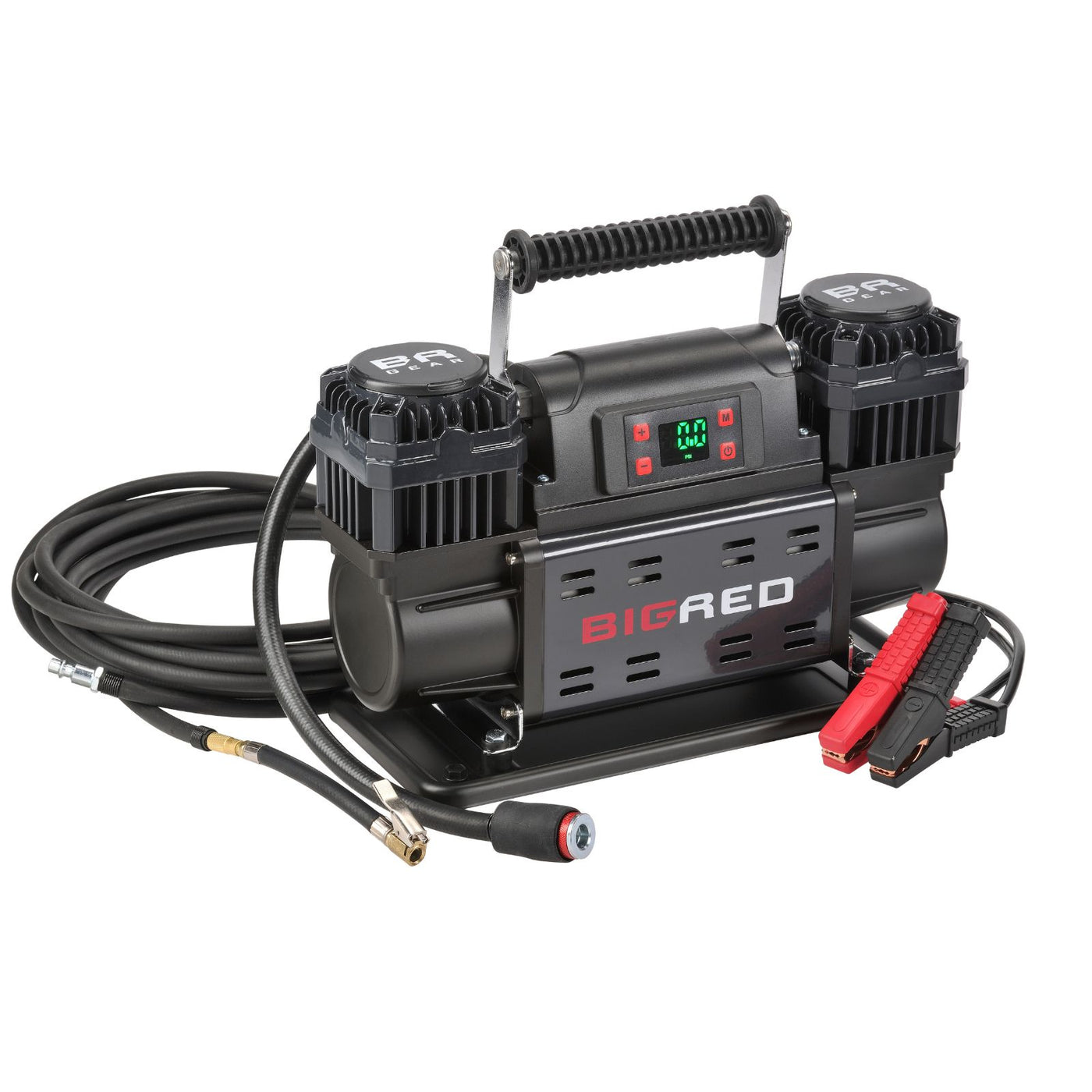 Big Red Gear 12v Portable Air Compressor QUAD-FLATE Kit