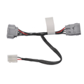 Car wiring harness with connectors on a white background